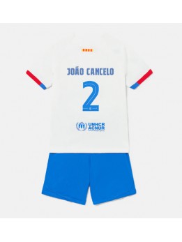 Barcelona Joao Cancelo #2 Dječji Gostujuci Dres kompleti 2023-24 Kratak Rukavima (+ kratke hlače)